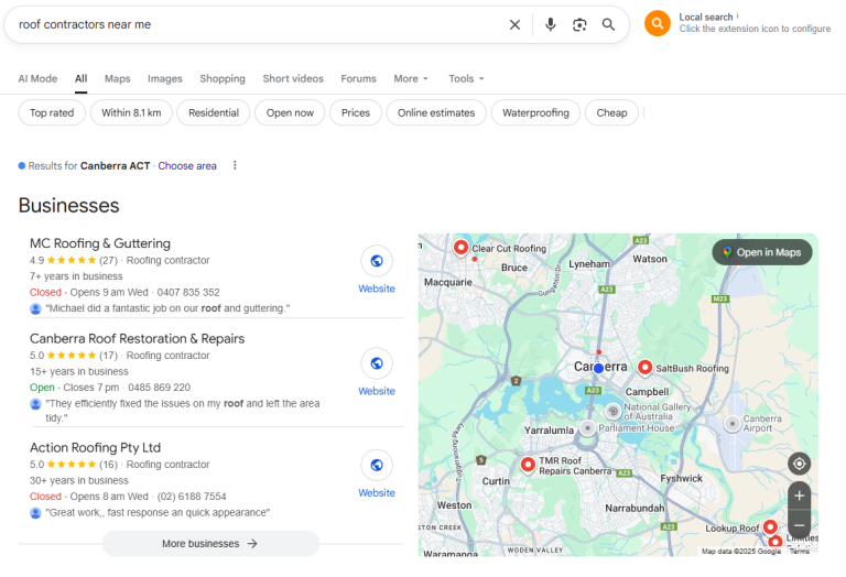 roof contractor leads in canberra act