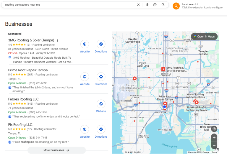 roofing contractor lead in tampa