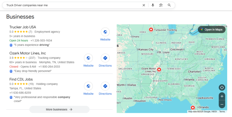 truck driver companies leads