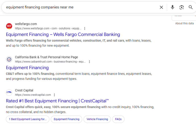 Equipment Financing Companies
