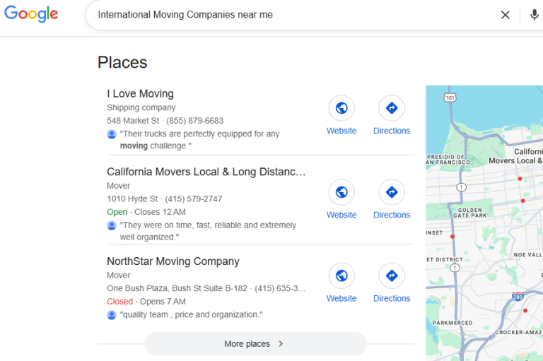 International Moving Companies