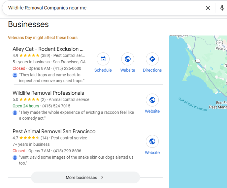 Wildlife Removal lead Companies