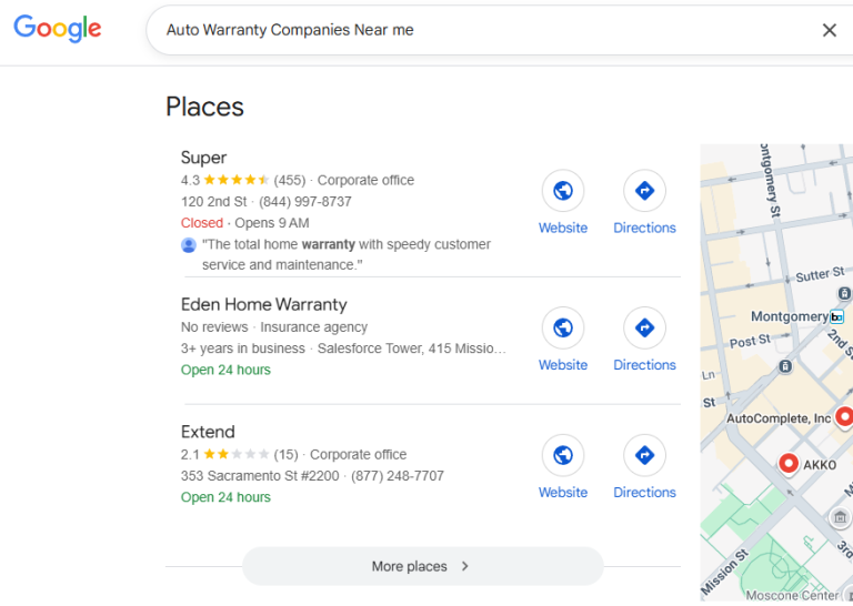 auto warranty lead companies