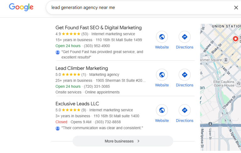 lead generation agencies denver