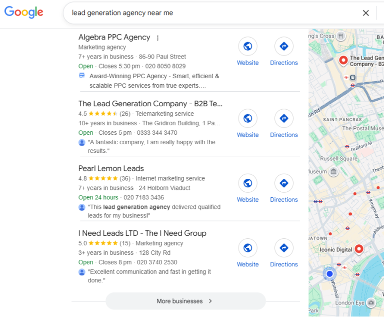 lead generation agencies london
